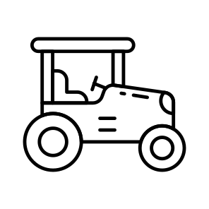 Tractor, Agriculture Vehicle, Automobile, Automotive, Farming Transport icon
