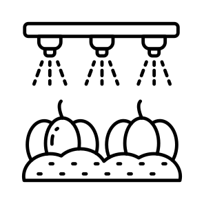 Vegetable Irrigation, Farming, Agriculture, Vegetable Sprinkler, Watering icon