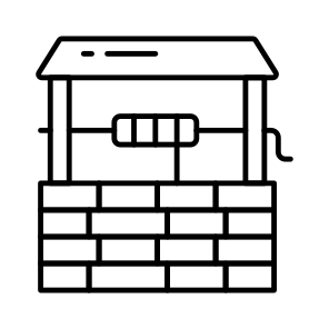 Water Well, Water Reservoir, Water Storage, Borehole, Wellspring icon