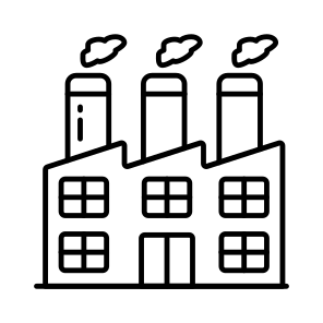 Eco Factory, Eco Industry, Refinery, Mill, Nuclear Plant, icon