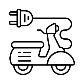 Electric Scooty, Electric Bike, Motorcycle, Rechargeable Scooty, Moped icon