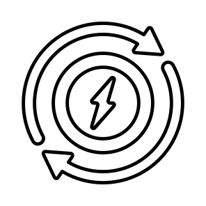 Energy Recycling, Energy Reprocess, Energy Renewable, Power Recycling, Reprocess Power icon