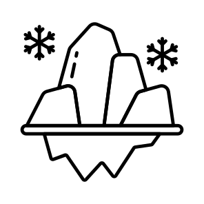 Melting Glacier, Climate Change, Ablation, Glacier Chunks, Iceberg icon