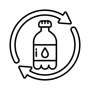 Plastic Bottle Recycling, Plastic Reprocess, Plastic Renewable, Plastic Reuse, Recycle Bin icon