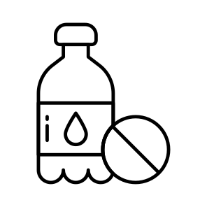 Plastic Prohibition, No Plastic, No Bottle, Plastic Ban, Plastic Forbidden icon