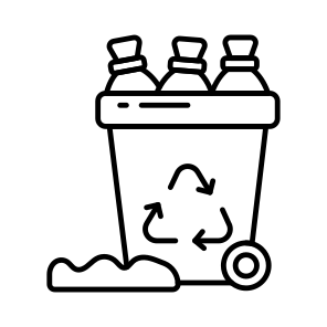 Plastic Recycling, Plastic Reprocess, Plastic Renewable, Plastic Reuse, Recycle Bin icon