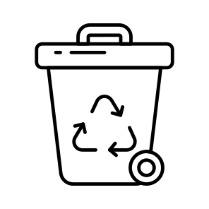Recycle Bin, Wastebin, Dustbin, Garbage Can, Trash Bin icon