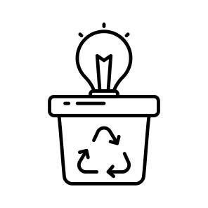 Recycling Idea, Innovation, Bright Idea, Creative Idea, Reuse Idea, icon
