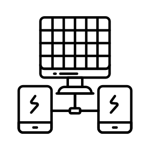 Solar Battery Charging, Photovoltaic Cell, Solar Plate, Solar Energy, Energy Reservoir icon