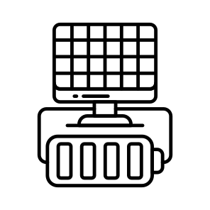 Solar Battery, Rechargeable Battery, Electric Battery, Energy Accumulator, Battery Status, icon