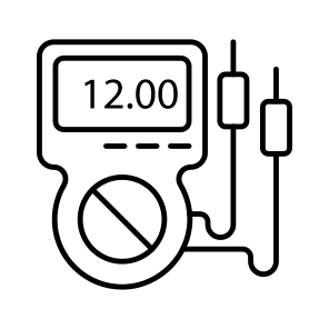 Voltmeter, Ammeter, Voltage Meter, Multimeter, Electric Meter icon