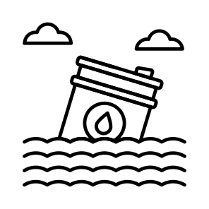 Water Pollution, Water Contamination, Aquatic Pollution, Aquatic Contamination, Sea Oil Spill icon