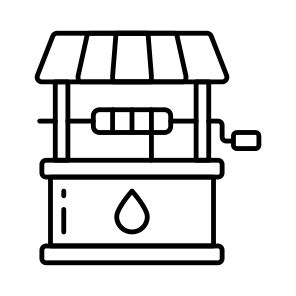 Water Well, Water Reservoir, Water Storage, Borehole, Wellspring icon