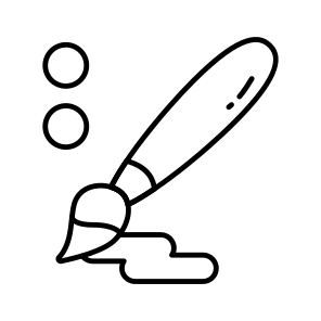 Acrylic Brush, Art Brush, Paint Brush, Art Tool, Art Equipment icon