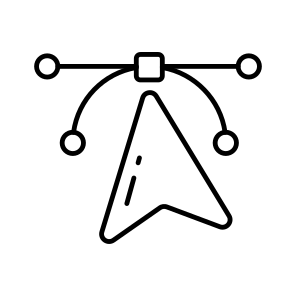 Bezier Curve, Design Tool, Graphic Design, Pen Tool, Photoshop Tool icon