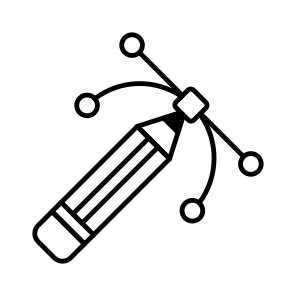 Bezier Tool, Design Tool, Graphic Design, Pencil Tool, Photoshop Tool icon