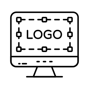 Logo Design, Logon Frame, Computer Logo, Online Logo, Graphic Design icon