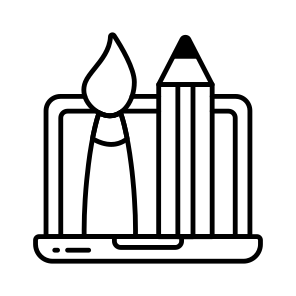 Stationery, Design Tools, Pencil Brush, Office Supplies, Geometric Tools icon