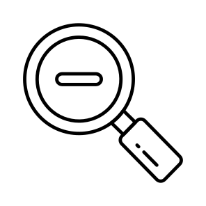 Zoom Out, Magnifier, Magnifying Glass, Loupe, Exploration icon