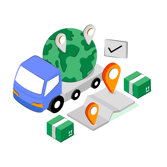 Global Delivery Location, Global Direction, Global Gps, Global Navigation, Geolocation,  illustration