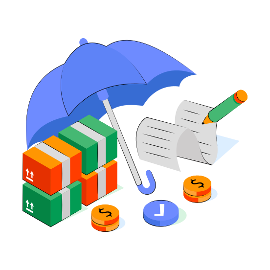 Parcel Insurance, Parcel Assurance, Package Insurance, Package Assurance, Parcel Safety illustration