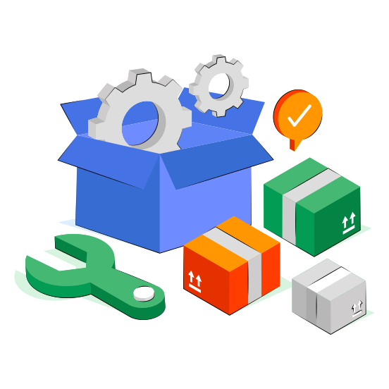 Parcel Setting, Parcel Management, Package Management, Logistic Management, Parcel Development  illustration