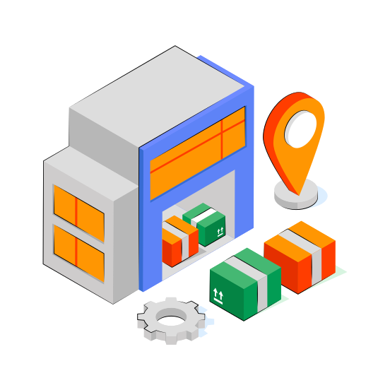 Warehouse, Storehouse, Storeroom, Depot, Depository,  illustration