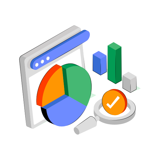 Online Data Analytics, Online Infographic, Online Statistics, Business Data, Business Chart illustration