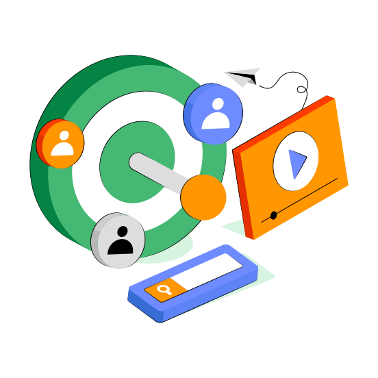 Target Persons, Target Team, Target Group, Headhunting, Target Users illustration