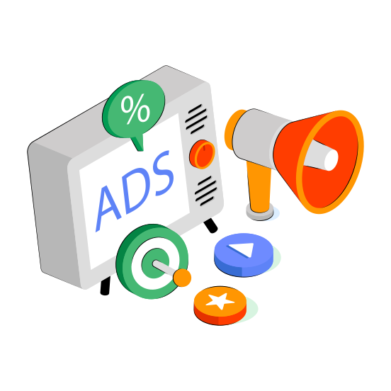 Tv Ad, Live Ad, Television Ad, Advertising Channel, Broadcast Media  illustration