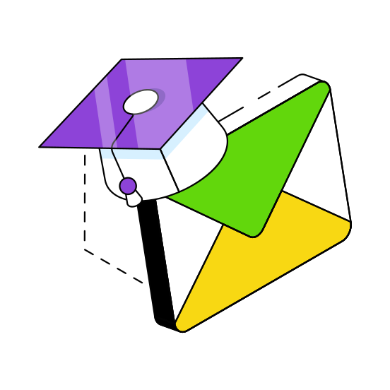 Academic Mail, Email, Correspondence, Letter, Envelope  illustration