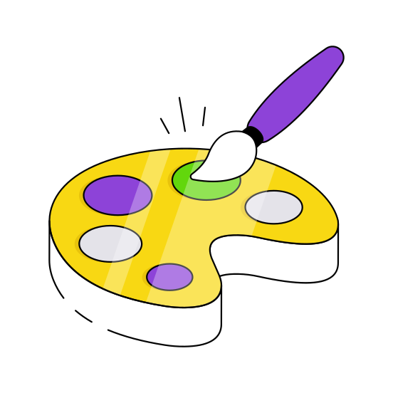 Color Palette, Paint Palette, Art Palette, Artistic, Paint Brush illustration