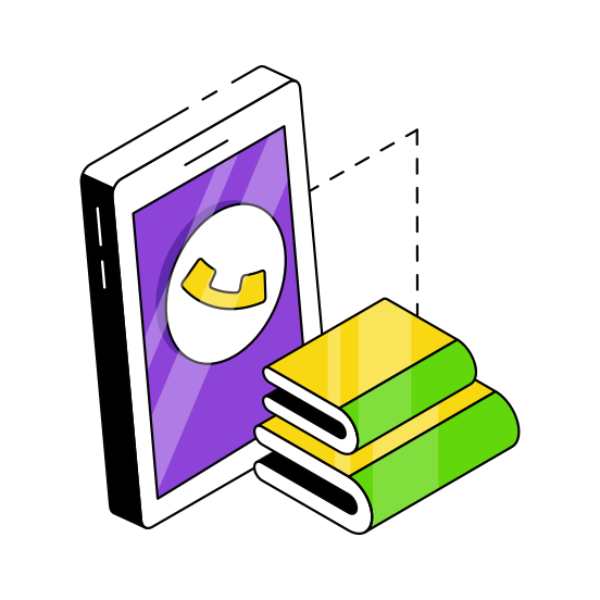 Education Call, Telecommunication, Phone Call, Online Call, Academic Call illustration