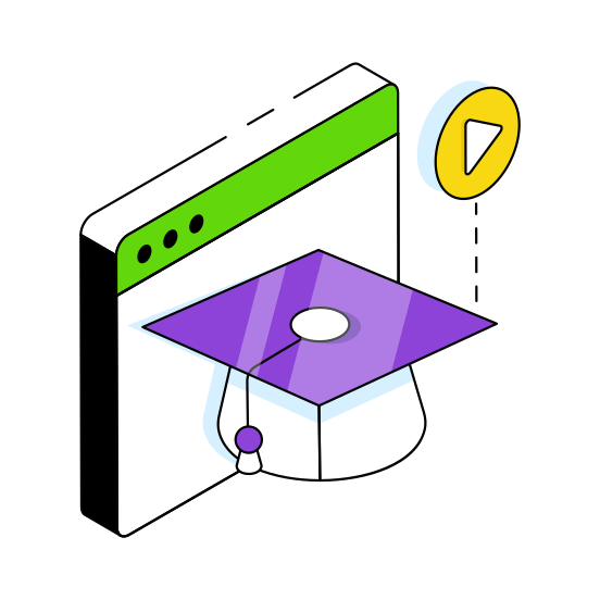 Education Website, Online Education, Online Learning, E Learning, Digital Education, illustration