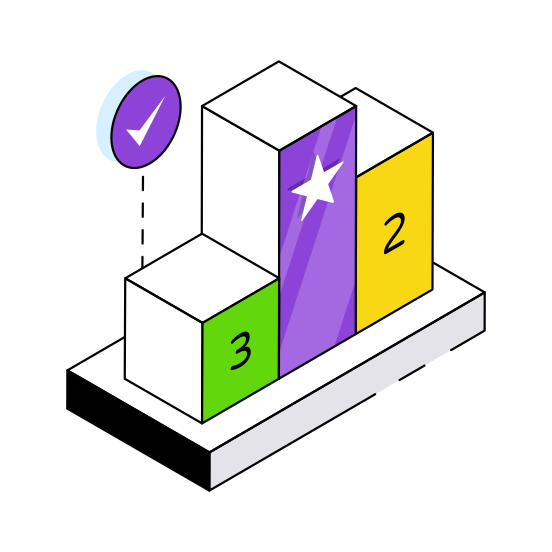Leaderboard, Podium, Position Ranking, Ranking Board, Competition Board illustration