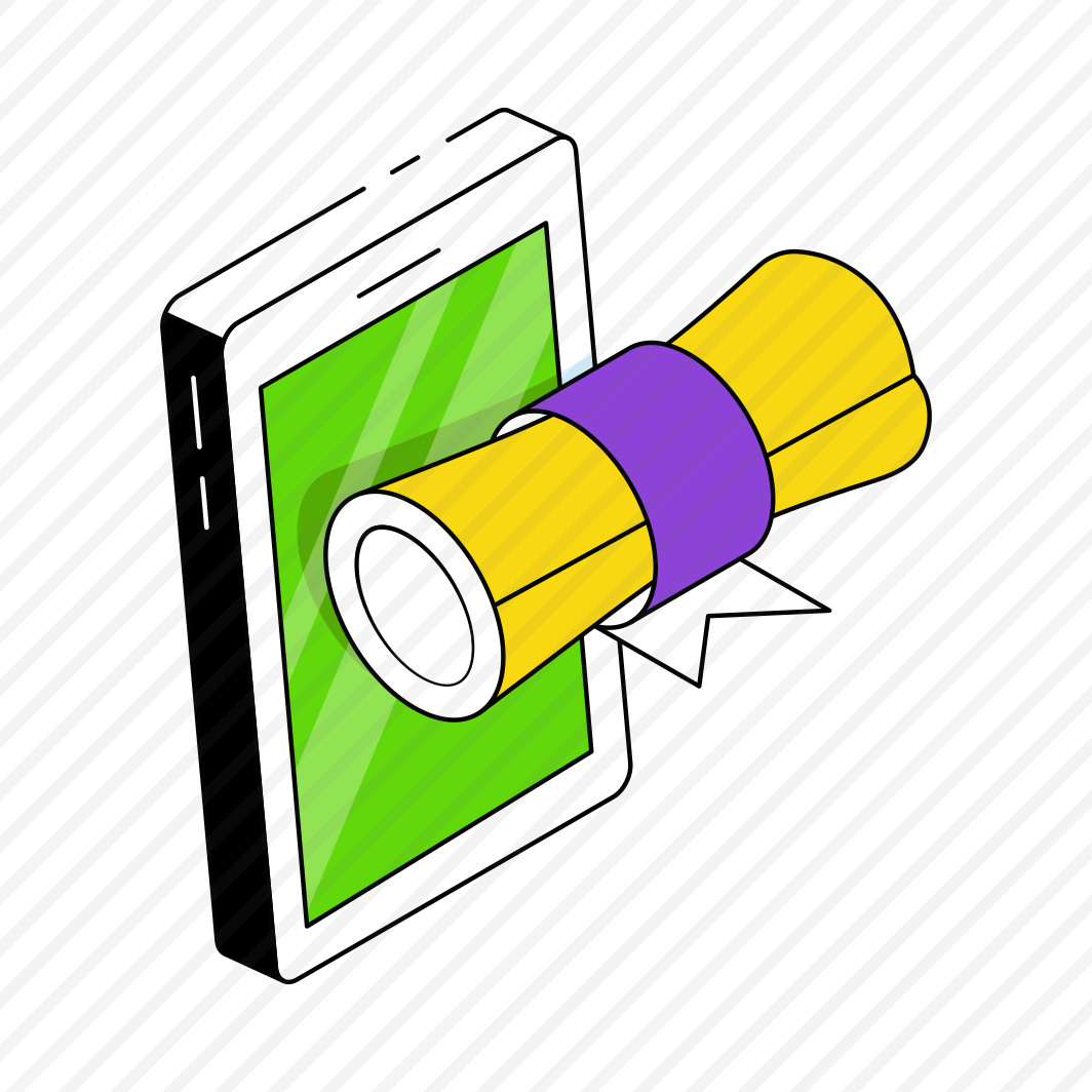 Mobile Degree, Diploma, Certificate, Deed, Credential Document,  preview