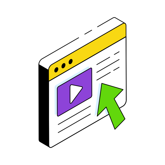 Online Media, Online Video, Video Streaming, Web Video, Multimedia  illustration