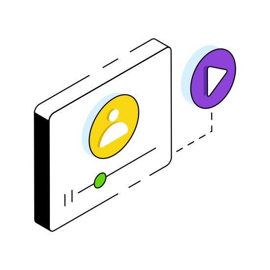 Online Media, Online Video, Video Tutorial, Play Video, Multimedia illustration