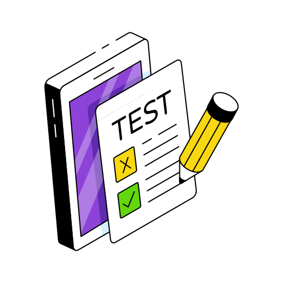 Online Test, Online Exam, Online Examination, Online Assessment, Online Questionnaire,  illustration