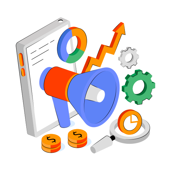 Business Announcement, Business Publicity, Campaign, Online Marketing, Business Marketing  illustration