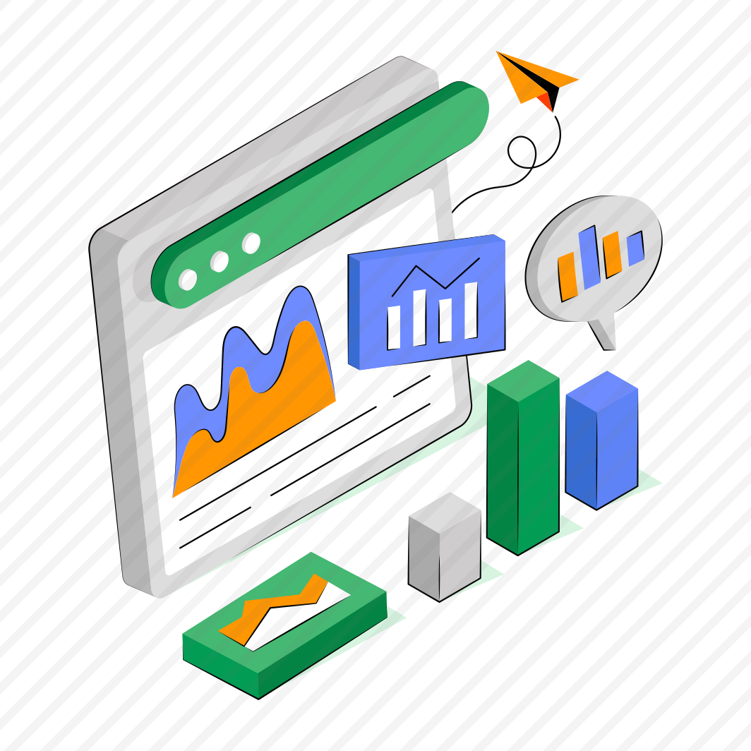 Online Chart, Online Graph, Online Data Analytics, Web Infographic, Web Statistics,  preview