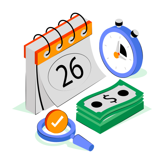 Payday, Payment Day, Salary Day, Loan Payment, Loan Schedule,  illustration