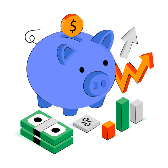 Piggy Bank, Penny Bank, Money Accumulation, Savings, Cash Accumulation,  illustration