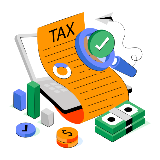 Tax Paper, Tax Document, Tax Doc, Tax Archive, Tax File  illustration