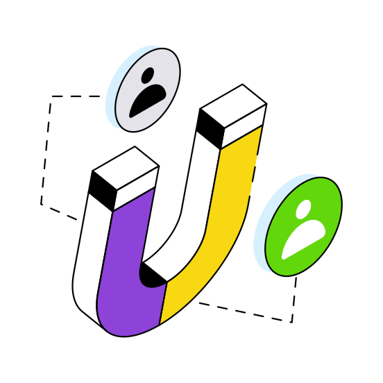 Attract Customers, Attract Consumers, Appeal Customers, Appeal Consumers, Attract Persons,  illustration