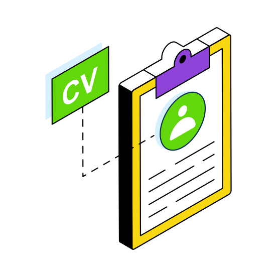 Cv, Resume, Curriculum Vitae, Job Application, Biodata  illustration