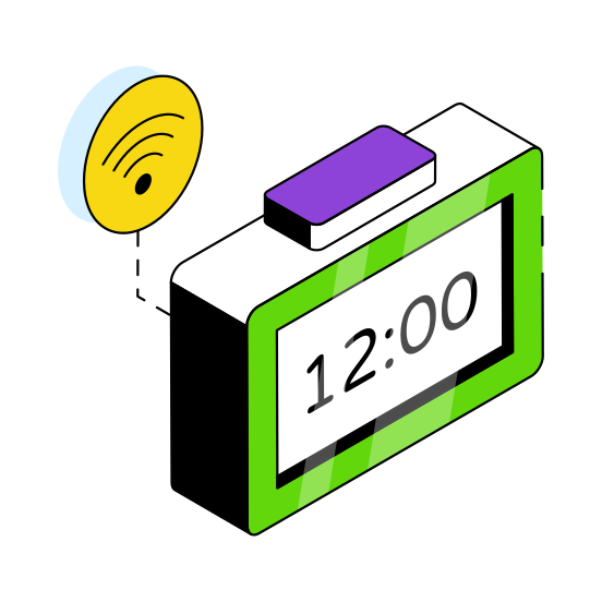 Digital Clock, Timepiece, Timekeeping Device, Timer, Chronometer,  illustration