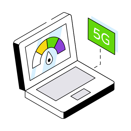 G Network, Online Network, Network Strength, Network Speed, Technology Network  illustration