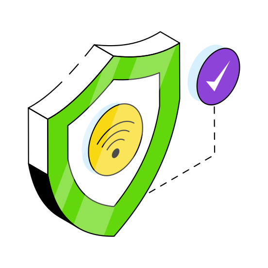 Internet Security, Internet Protection, Secure Internet, Secure Wifi, Secure Network  illustration