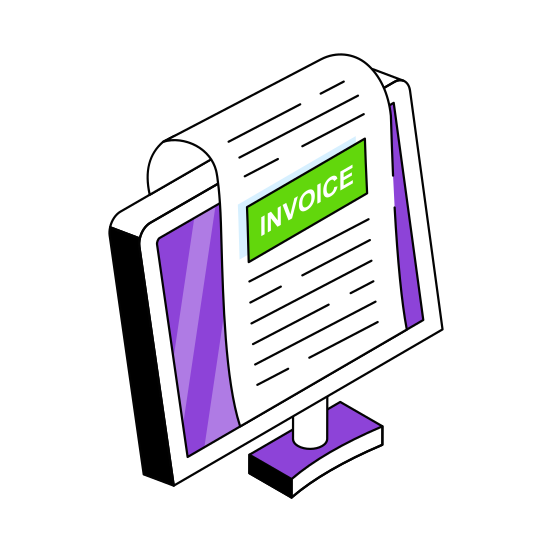 Invoice, Bill, Receipt, Payment Slip, Ecommerce illustration